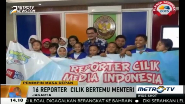 Reporter Cilik Antusias Temui Menteri 