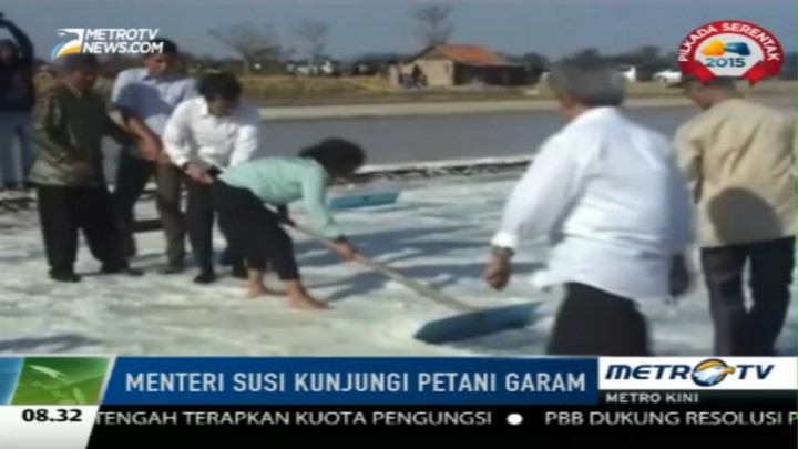 Menteri Susi Kunjungi Petani Garam di Pamekasan