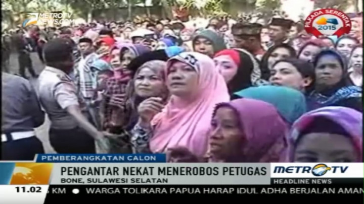  Pemberangkatan Jemaah Calhaj di Bone Diwarnai Keributan