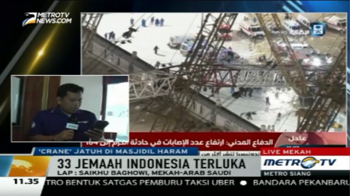 Ini Nomor Layanan Telepon untuk Keluarga Korban Crane di Mekah