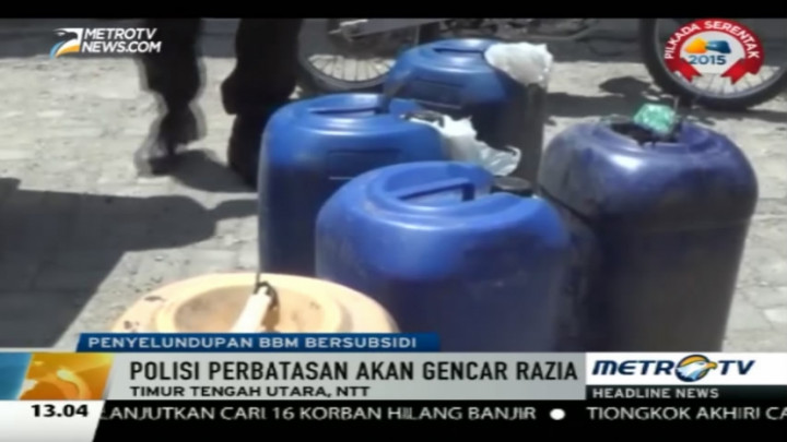 Polres Timur Tengah Utara Gagalkan Penyelundupan 420 Liter BBM
