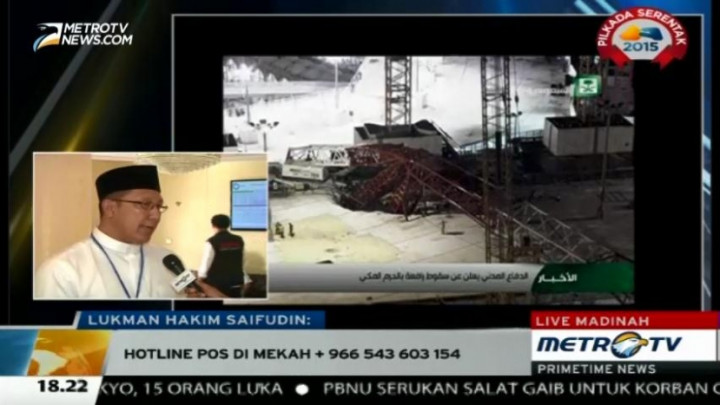 Menag Pastikan Korban Crane di Mekkah Dapat Pengobatan Maksimal