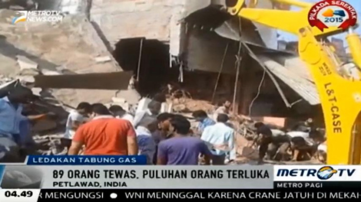 89 Tewas dan Puluhan Lainnya Terluka Akibat Ledakan Tabung Gas di India