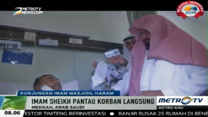 Imam Masjidil Haram Kunjungi Korban Tragedi Jatuhnya Crane