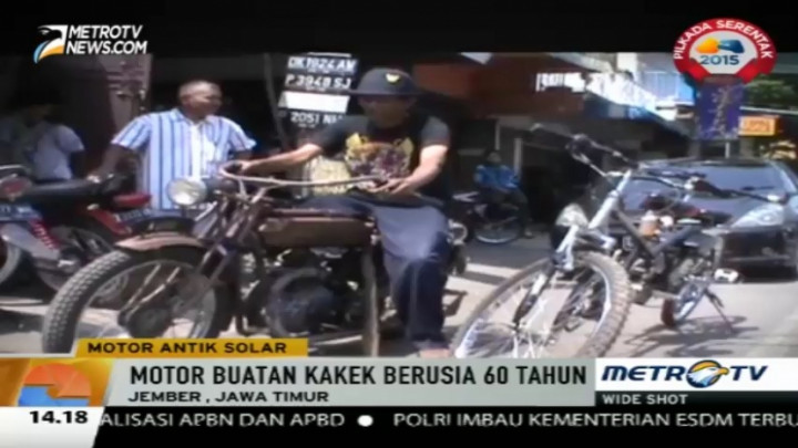 Seorang Kakek Ciptakan Motor Antik Bahan Bakar Solar
