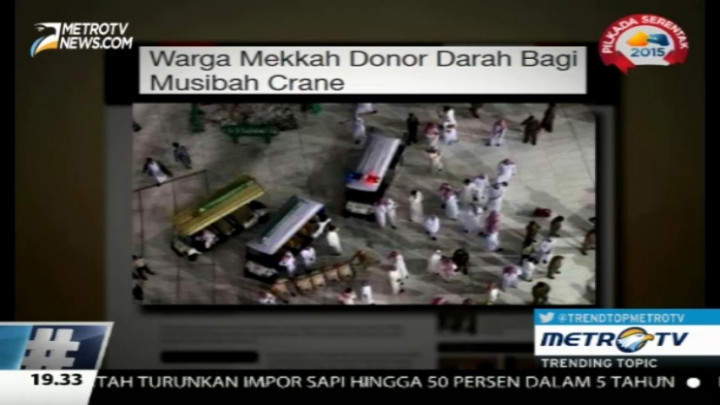 Warga Mekah Lakukan Donor Darah untuk Korban Crane