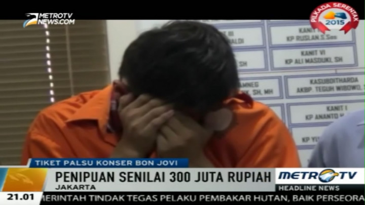Tersangka Penjual Tiket Palsu Konser Bon Jovi Terancam 10 Tahun Penjara