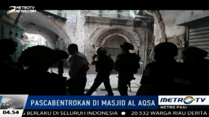 Pascabentrok Sejumlah Petugas Keamanan Masih Berjaga di Sekitar Lokasi