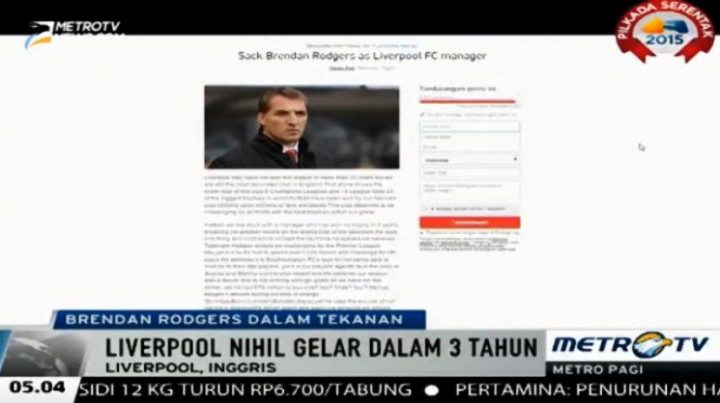Suporter Liverpool Minta Rodgers Segera Angkat Koper dari Anfield