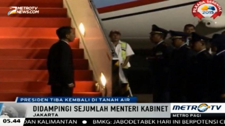 Presiden Joko Widodo Tiba Kembali di Tanah Air