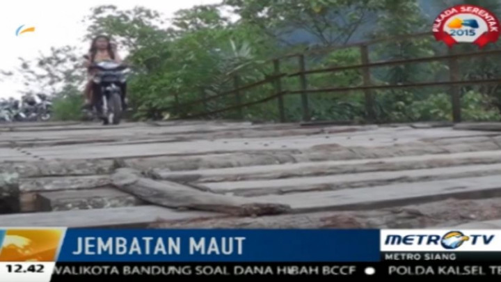 Jembatan Rusak di Deli Serdang Ancam Nyawa Para Pengendara 