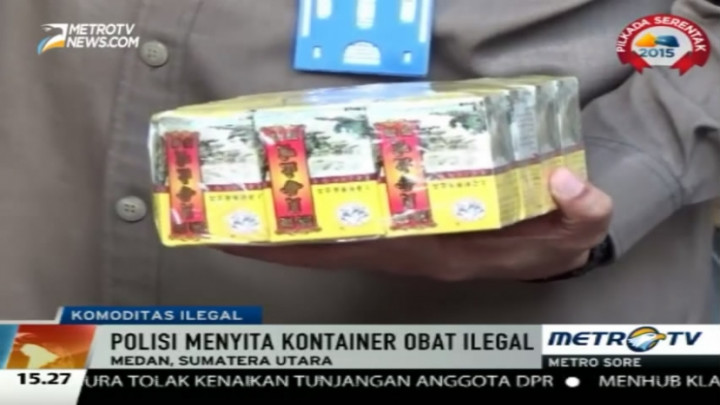 BPOM Medan Sita Satu Kontainer Obat Ilegal