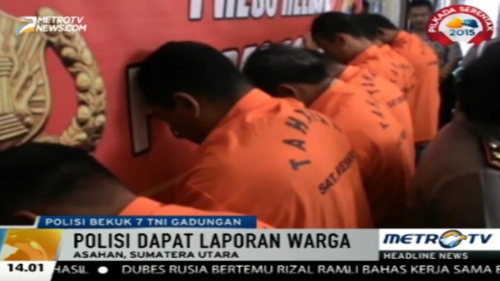 Polisi Bekuk 7 TNI Gadungan di Asahan 