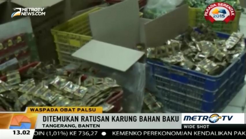 BPOM Gerebek Pabrik Obat dan Jamu Palsu di Banten 