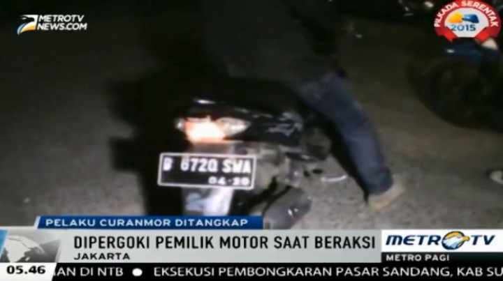 Dua Pelaku Curanmor Babak Belur Dihajar Massa