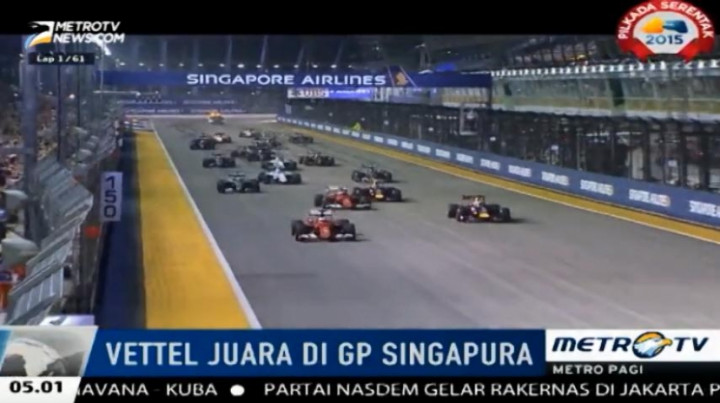 Vettel Juara GP Singapura