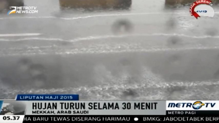 Hari ini Kota Mekah Diguyur Hujan