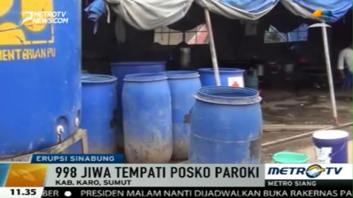 Posko Pengungsi Sinabung Krisis Air Bersih