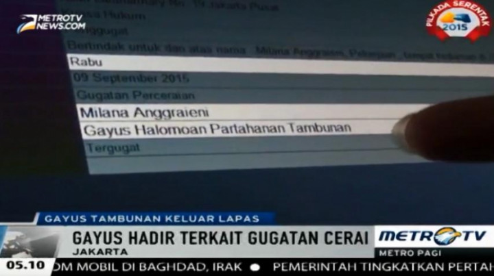 Gayus Tambunan Digugat Cerai Istrinya