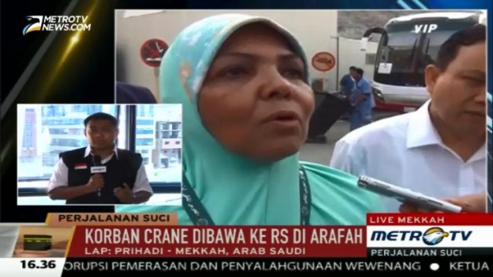 Jelang Wukuf, Jemaah Korban <i>Crane</i> Dipindahkan ke RS Arafah