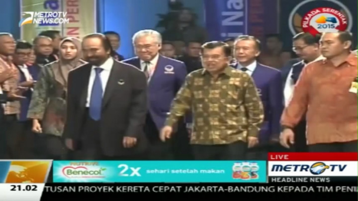 Rakernas Partai NasDem Resmi Ditutup oleh JK