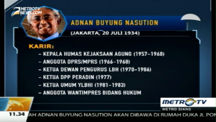 Ini Rekam Jejak Adnan Buyung Nasution