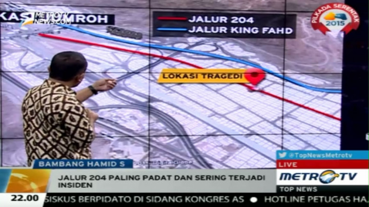 Jalur 204 Menuju Lokasi Lempar Jumrah Merupakan yang Terpadat
