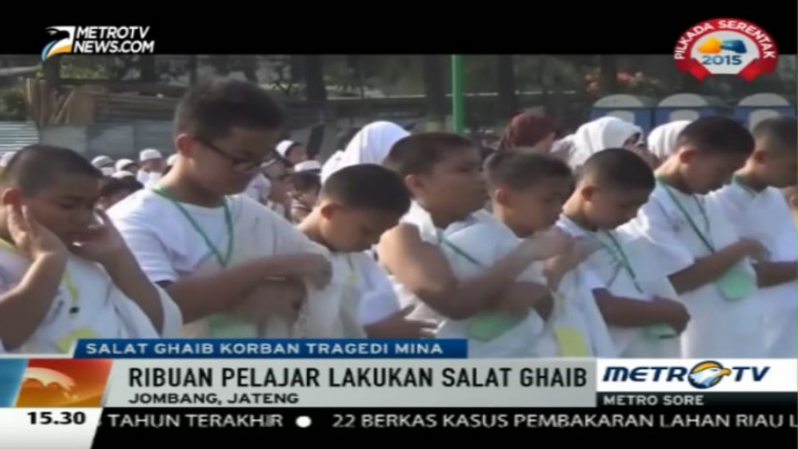 Ribuan Pelajar di Jombang Salat Gaib untuk Korban Tragedi Mina