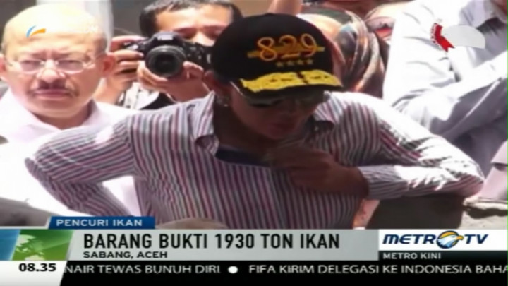 Menteri Susi Tinjau Kapal Thailand Pencuri Ikan di Sabang