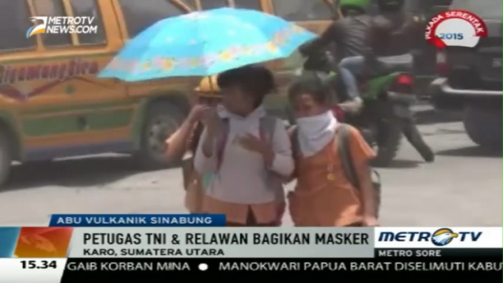  Kembali Erupsi, Sinabung Luncurkan Abu Vulkanik ke Arah Brastagi 