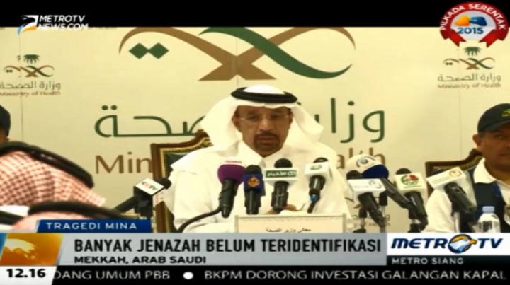 Jumlah Korban Meninggal Tragedi Mina Berjumlah 769 Orang