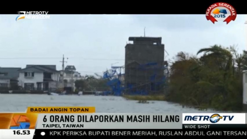 Topan Dujuan Terjang Taiwan, 6 Orang Masih Hilang