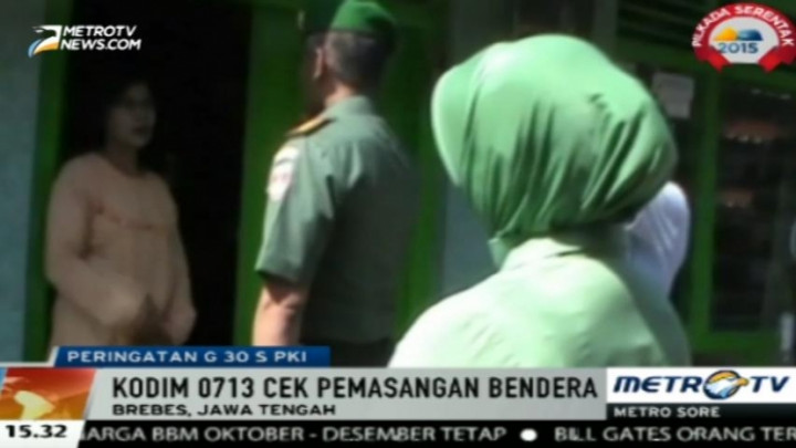 Peringati G30S/PKI, Kodim 0713 Cek Pemasangan Bendera Setengah Tiang