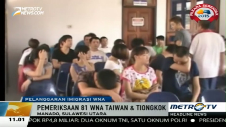 81 WNA Taiwan & Tiongkok di Sulsel Jalani Penyidikan Pelanggaran Imigrasi