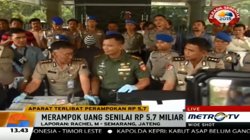 Polisi Selidiki Motif Perampokan Uang Rp4,8 M oleh Aparat