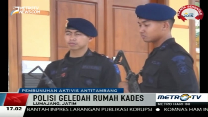 Pembunuhan Salim Kancil, Aparat Gabungan Geledah Rumah Kades
