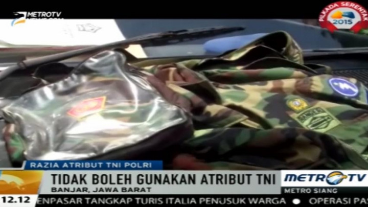Jelang HUT TNI, Polisi Gelar Razia Atribut TNI-Polri