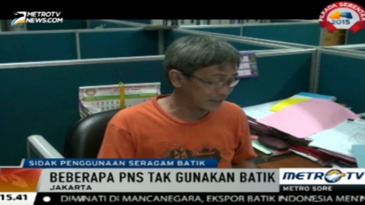 Sejumlah PNS Sudin Pendidikan Jakpus Kedapatan Tak Pakai Batik 