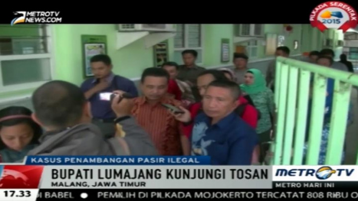 Bupati Lumajang Kunjungi Tosan di Rumah Sakit