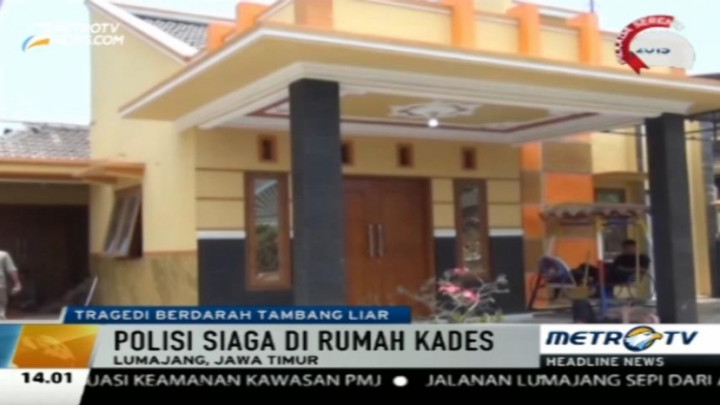 Rumah Kades Selok Awar-awar Dijaga Ketat Polisi