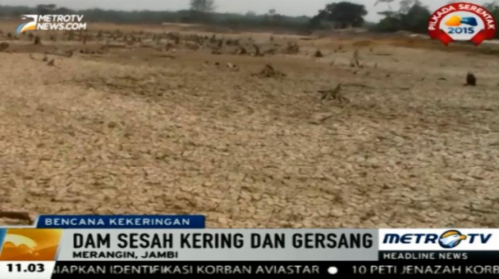 Sebuah Dam Terluas di Merangin-Jambi Jadi Lahan Kosong dan Gersang