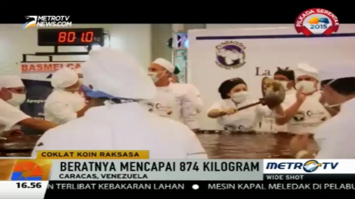 Wow, Berat Coklat Ini Mencapai 874 Kilogram