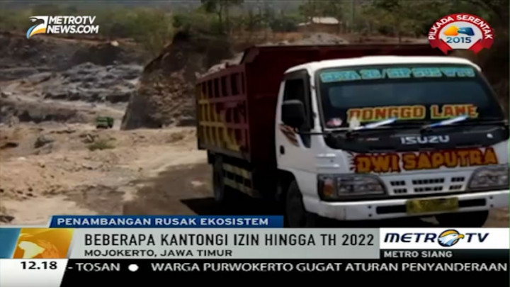 700 Hektare Lahan di Mojokerto Rusak Akibat Penambangan