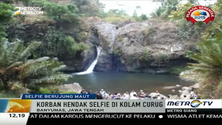 Hendak Selfie, Seorang Warga Banyumas Tewas Tenggelam di Curug