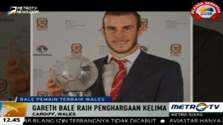 Gareth Bale Pemain Terbaik Wales 2015
