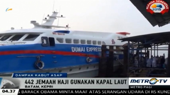 Jemaah Haji Embarkasi Batam Asal Kota Pekanbaru Pulang Gunakan Kapal Laut