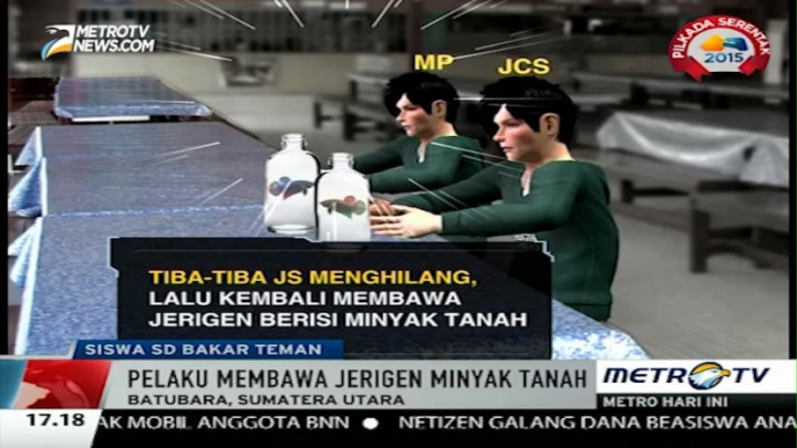 Kesal, Seorang Siswa SD Bakar Dua Temannya 