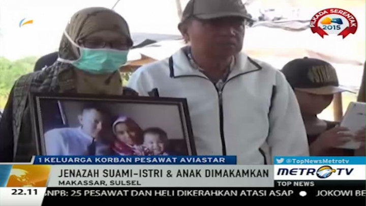  Satu Keluarga Korban Aviastar Dimakamkan di Makassar 