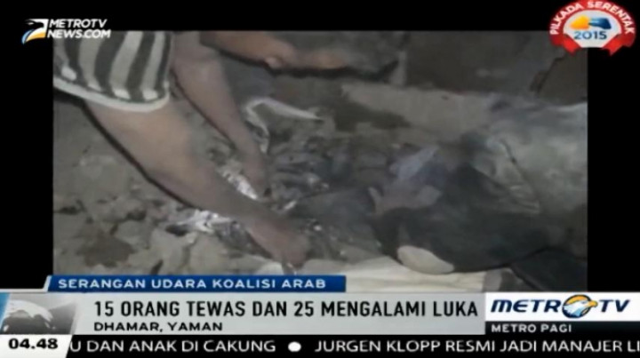 15 Tewas dan 25 Lainnya Luka dalam Dua Serangan Udara Koalisi Militer Pimpinan Arab Saudi