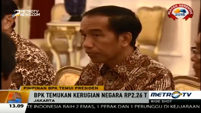 BPK Sampaikan IHPS Semester I -2015 kepada Presiden